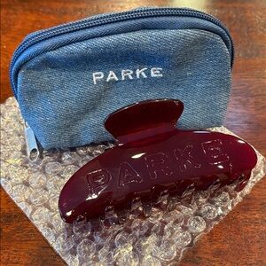 PARKE Back to School Claw Clip in Maroon Red NEW
